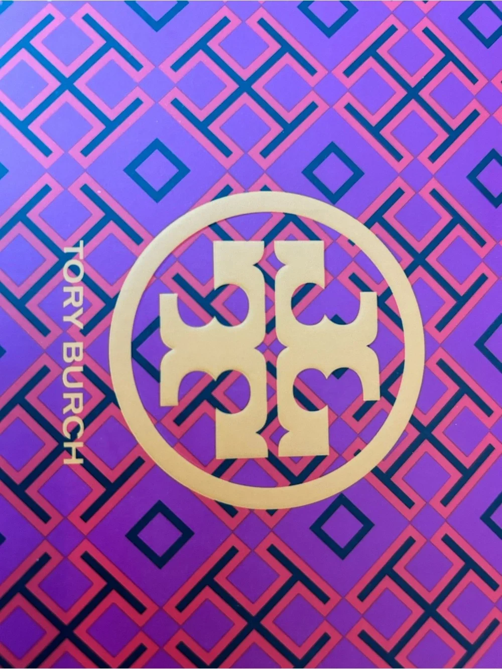 Tory Burch Navy Leather Flats with Blue Logo Medallion - Picture 2 of 5